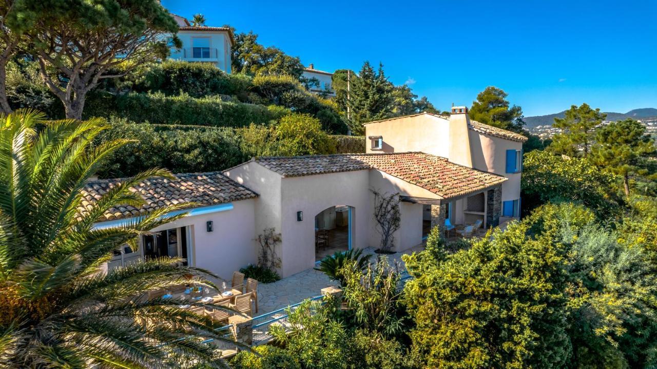 Superbe Villa, Incroyable Vue Mer, Piscine Chauffee, Climatisee Sainte-Maxime Exteriör bild