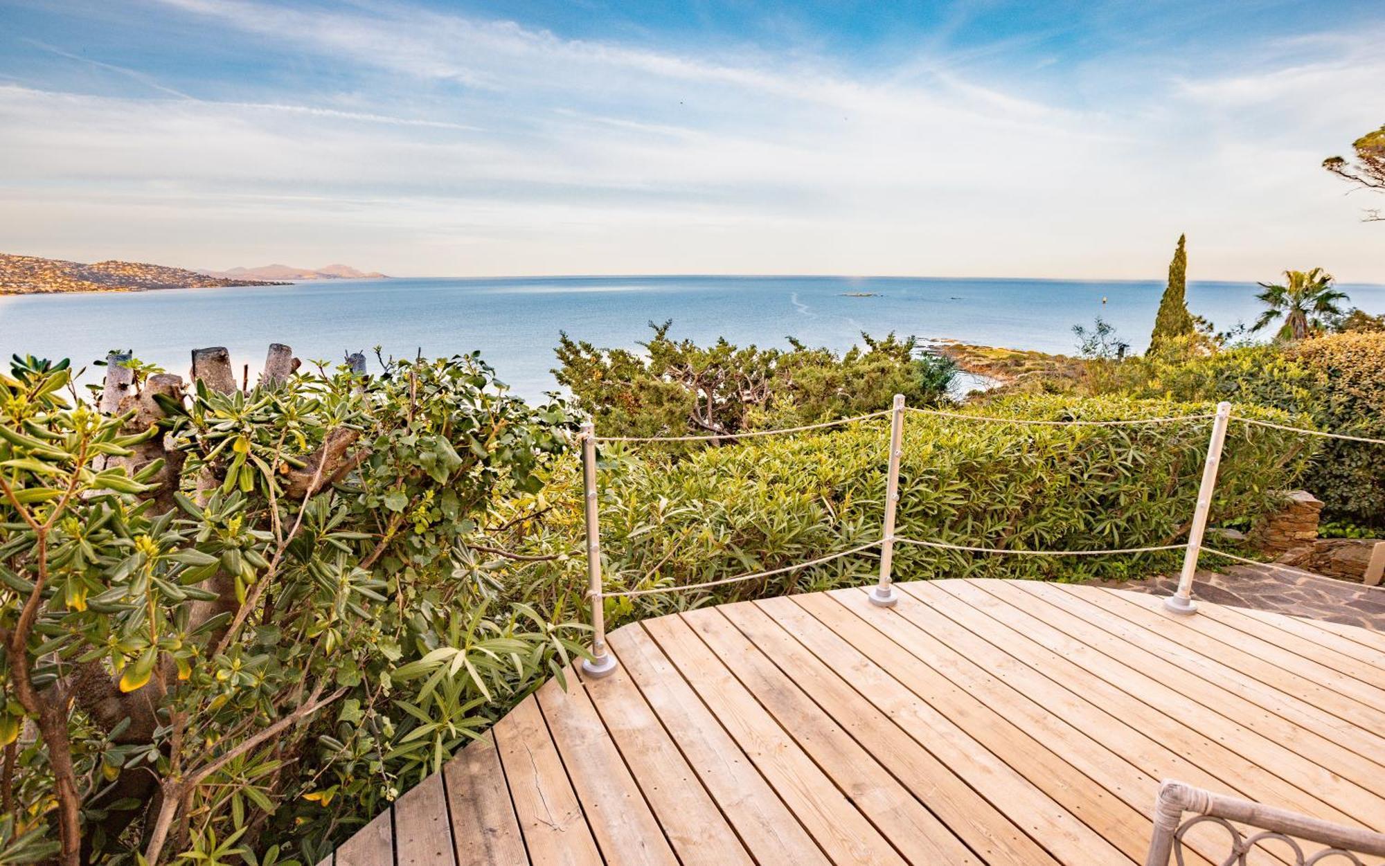 Superbe Villa, Incroyable Vue Mer, Piscine Chauffee, Climatisee Sainte-Maxime Exteriör bild