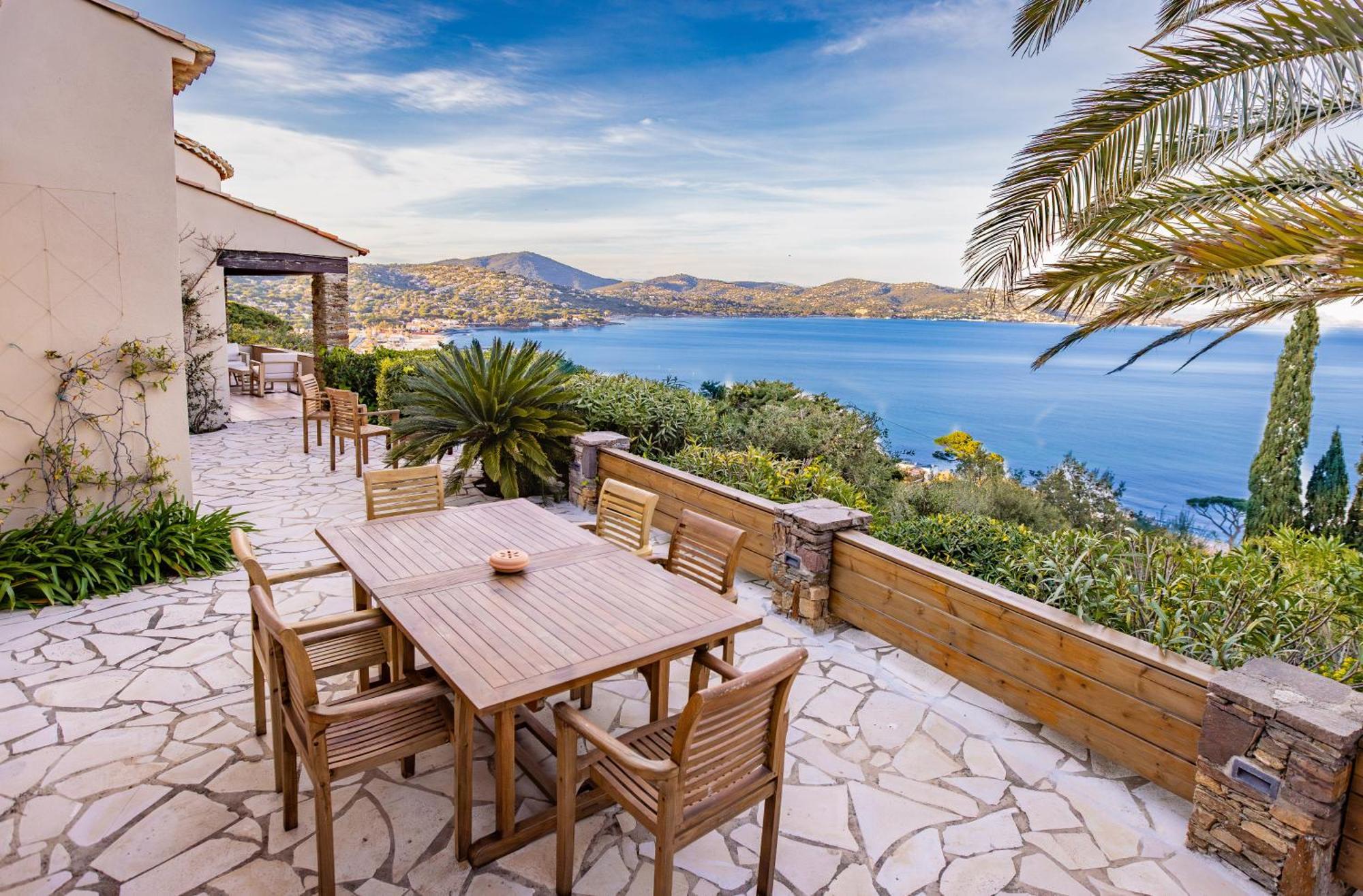 Superbe Villa, Incroyable Vue Mer, Piscine Chauffee, Climatisee Sainte-Maxime Exteriör bild