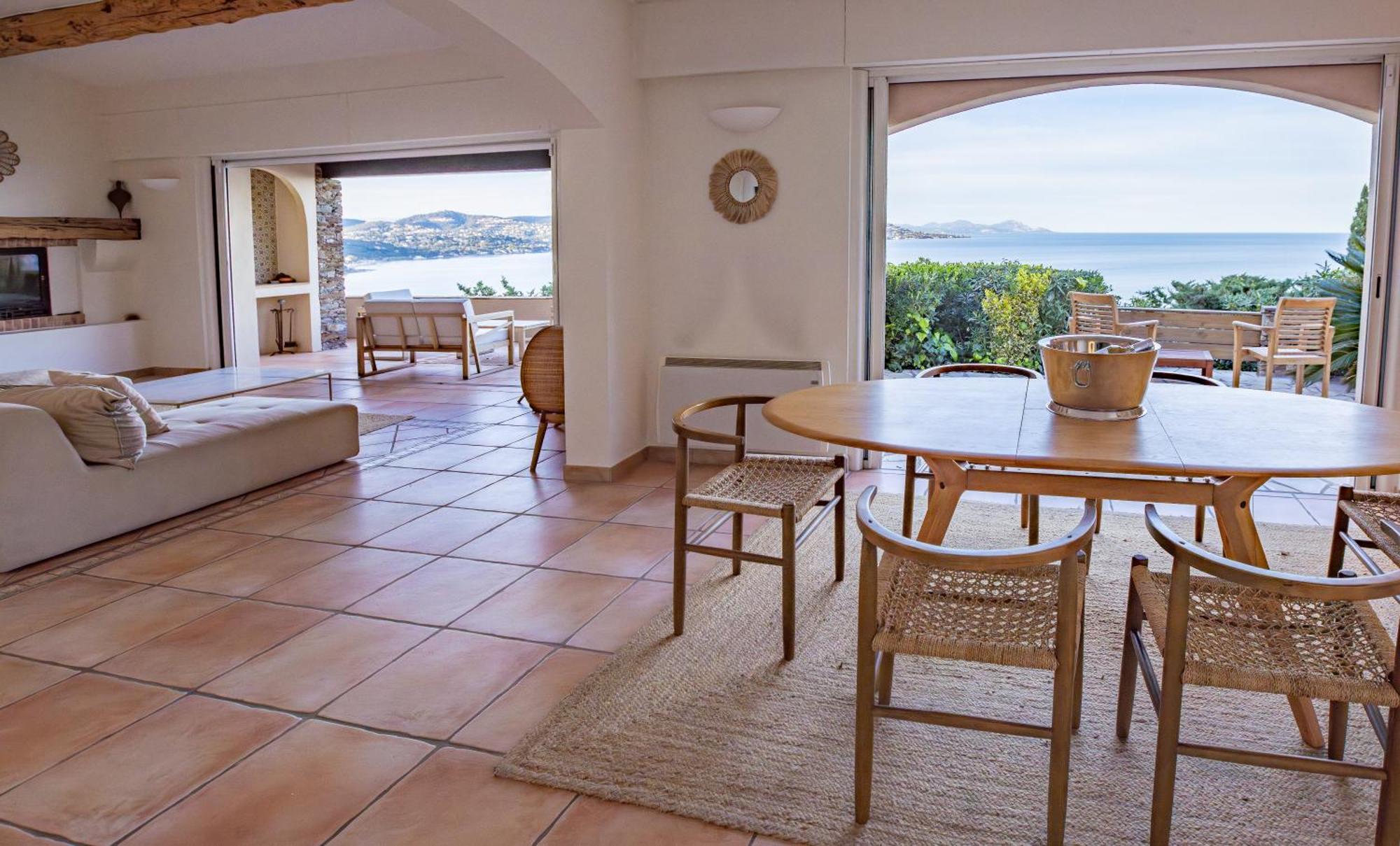 Superbe Villa, Incroyable Vue Mer, Piscine Chauffee, Climatisee Sainte-Maxime Exteriör bild