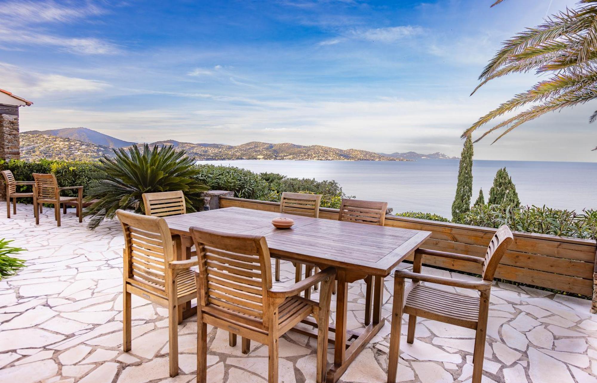 Superbe Villa, Incroyable Vue Mer, Piscine Chauffee, Climatisee Sainte-Maxime Exteriör bild
